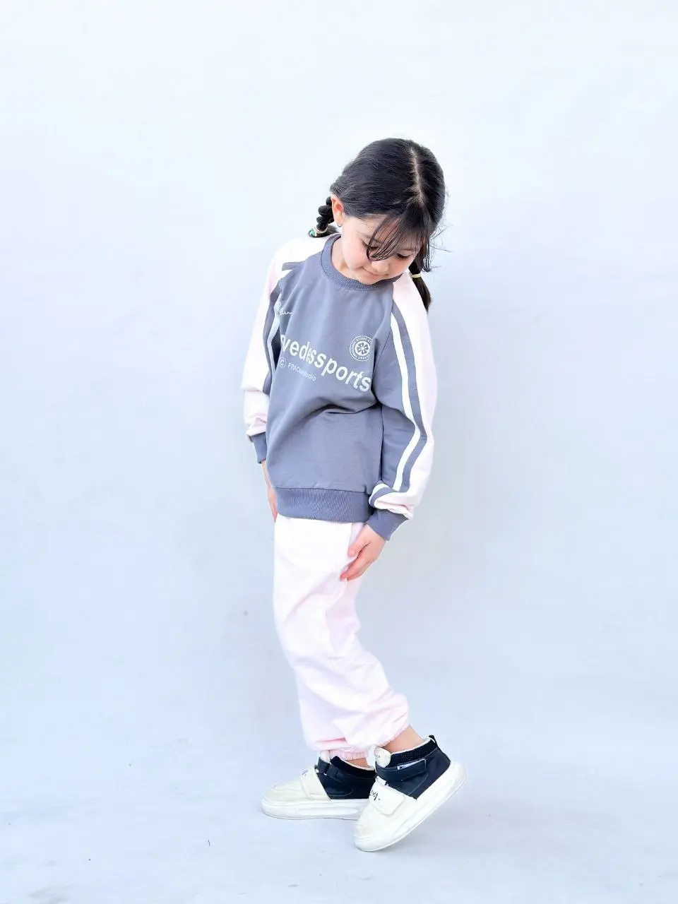 ست دخترانه طرح sport زمستانه سایز 35تا50 کد 115