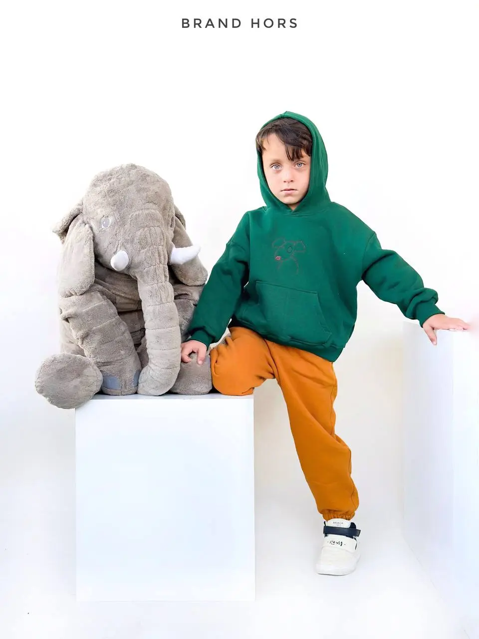 ست هودی شلوار اسپرت طرح هاپو سایز 45تا60 کد 136