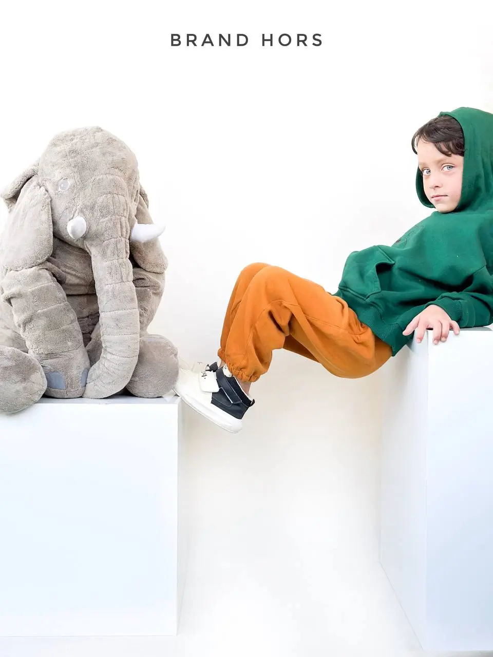 ست هودی شلوار اسپرت طرح هاپو سایز 45تا60 کد 136