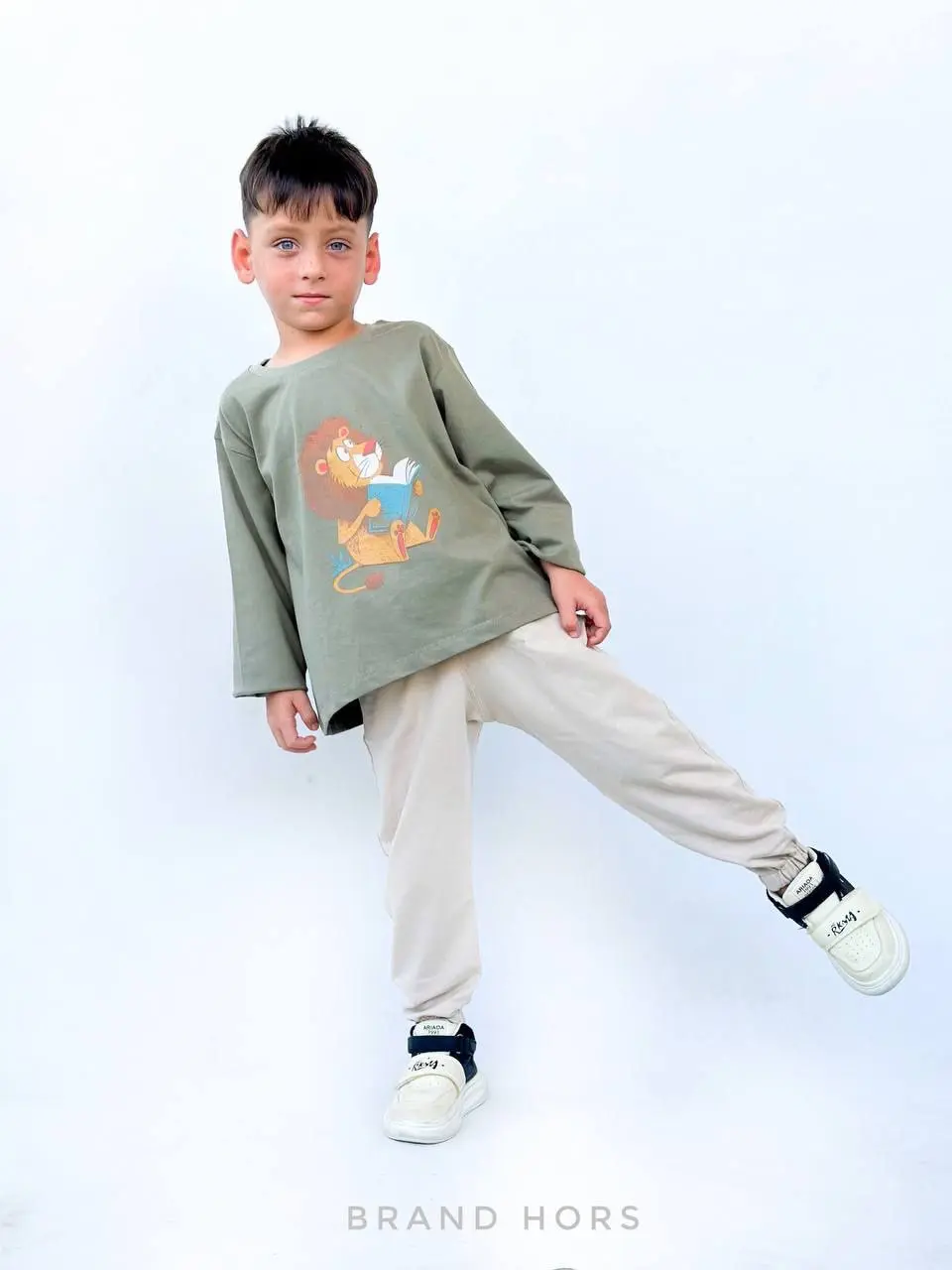 ست پسرانه طرح شیر زمستانه سایز 35-50 کد 130