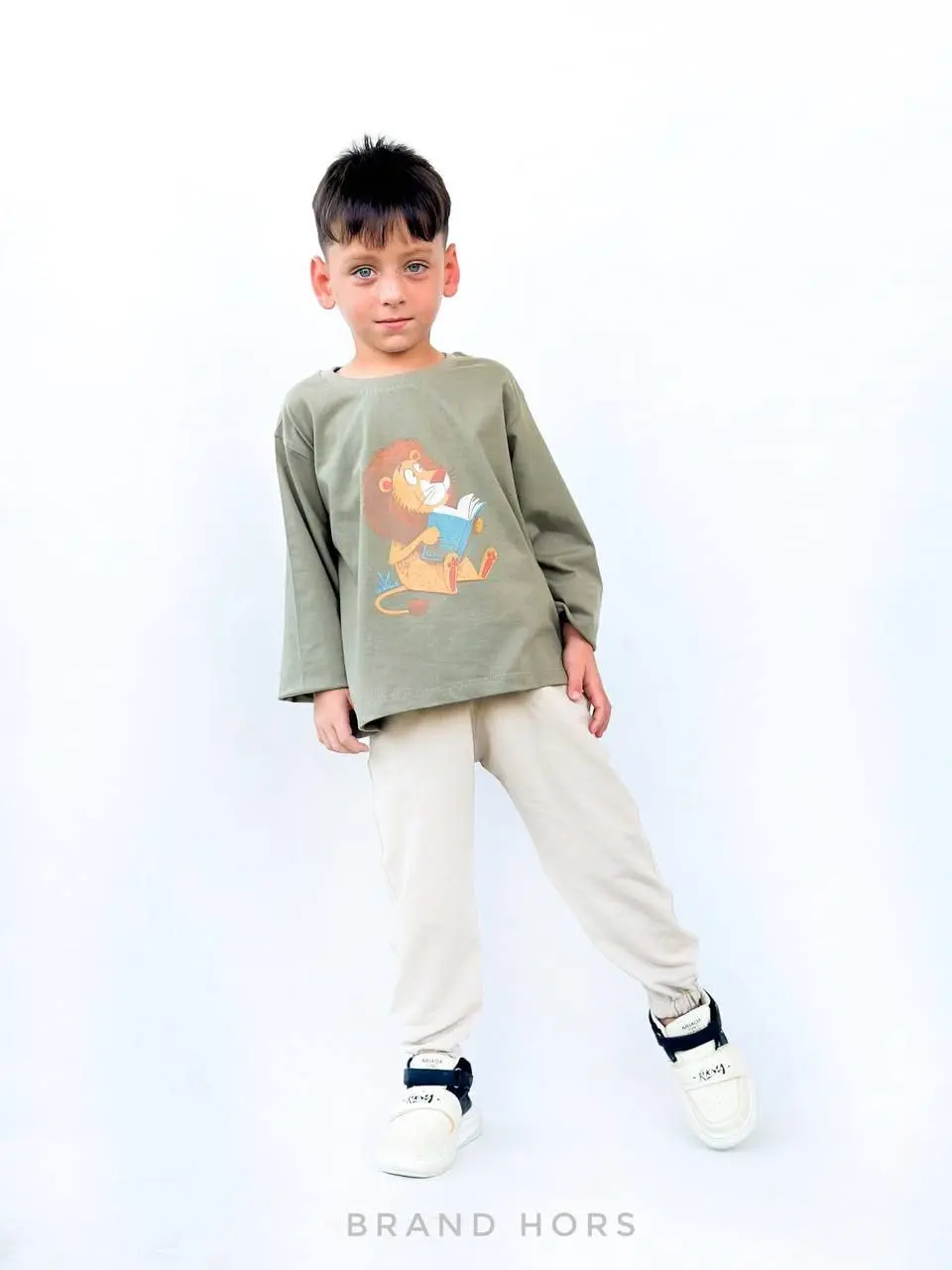 ست پسرانه طرح شیر زمستانه سایز 35-50 کد 130