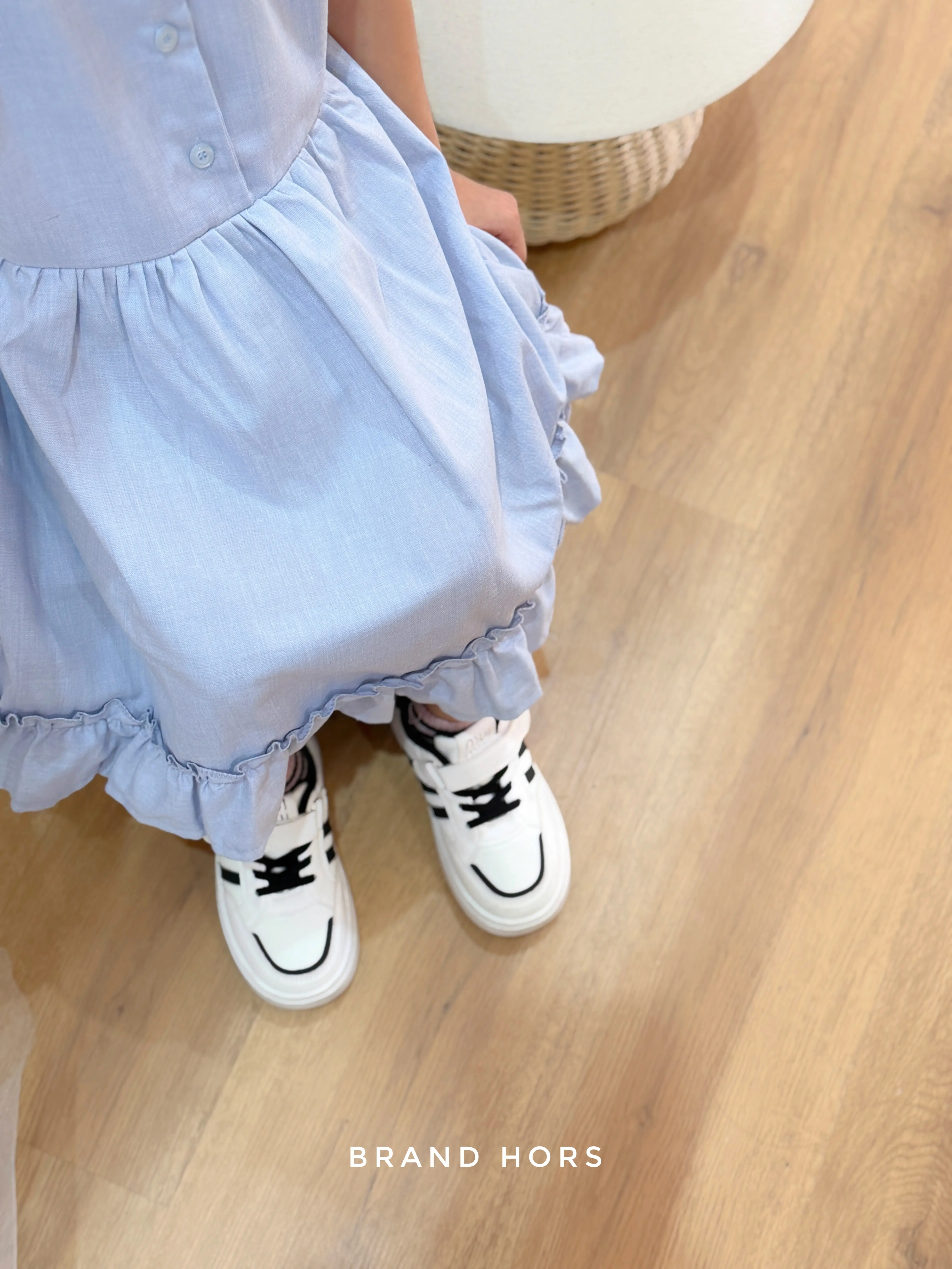 سارافون دخترانه رنگ آبی بهاره سایز40-50 کد 172