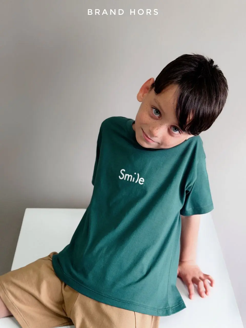 ست پسرانه طرح smile رنگ سبز بهاره و تابستانه سایز ۳۵-۵۰ کد ۲۰۲