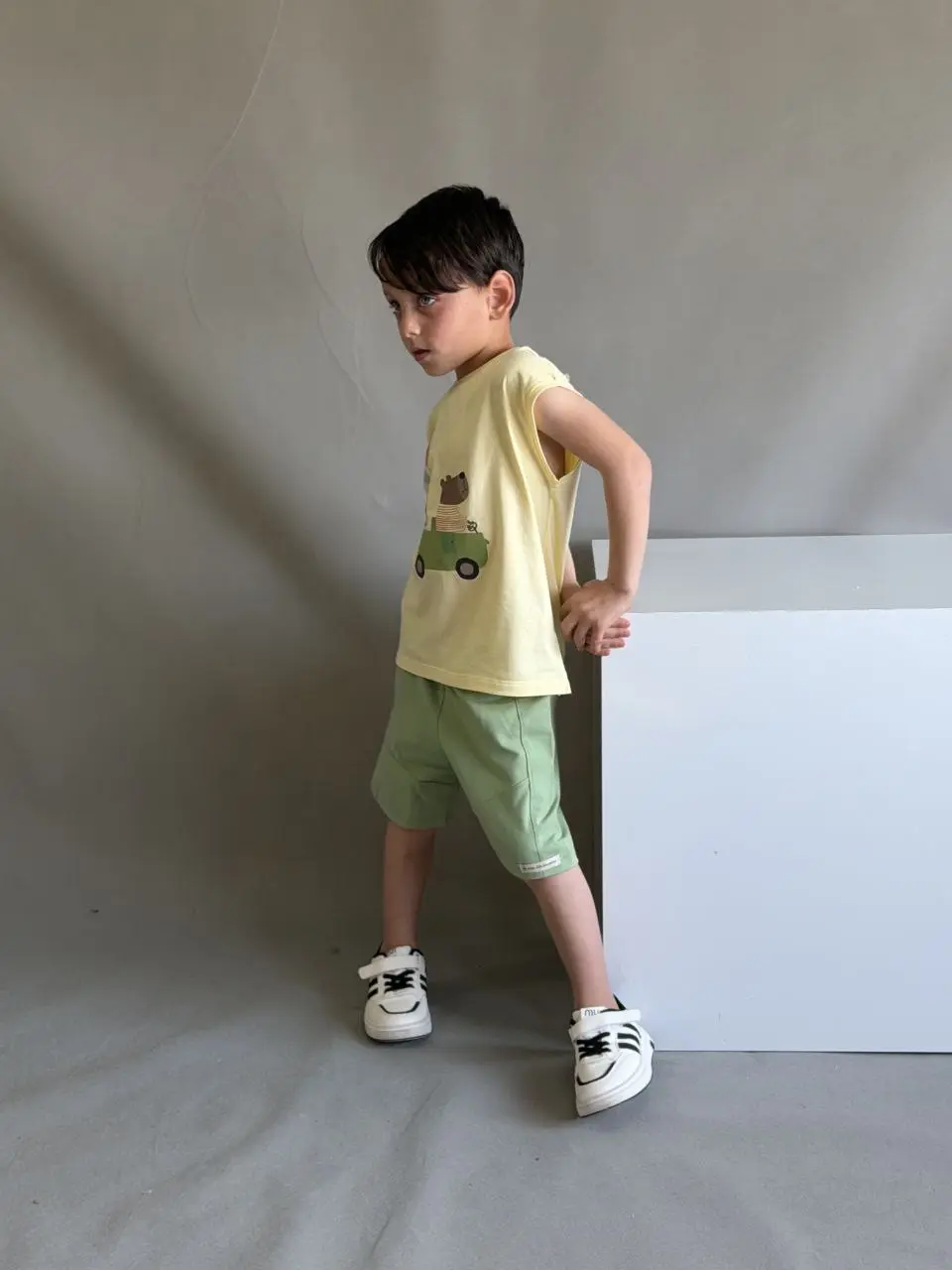 ست پسرانه طرح خرس و بادکنک تابستانه و بهاره سایز ۳۵تا۵۰ کد ۲۰۵
